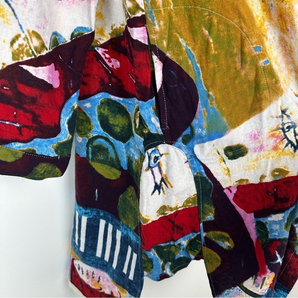 Zara Tianzhien Women’s Tunic Size XXL Cotton Artsy Art To Wear Dopamine Eclectic - Picture 3 of 13